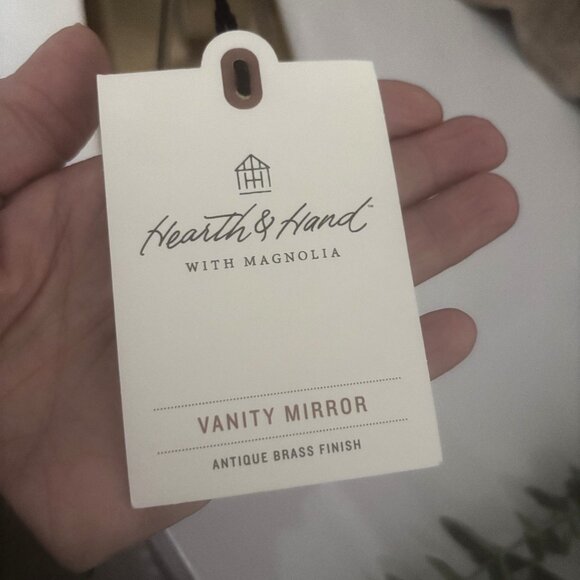 Gold Tone Vanity Flip Mirror with Tray, Swivel, 3X Magnification, Rectangular - Picture 6 of 9